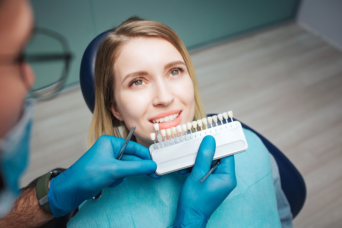 Female Patient Getting Veneers