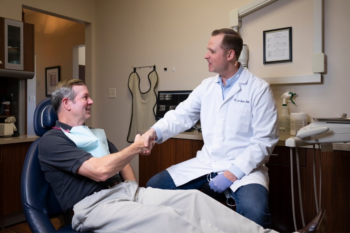 Patient-Shake-The-Hand-With-Dentist Patient Shake The Hand With Dentist
