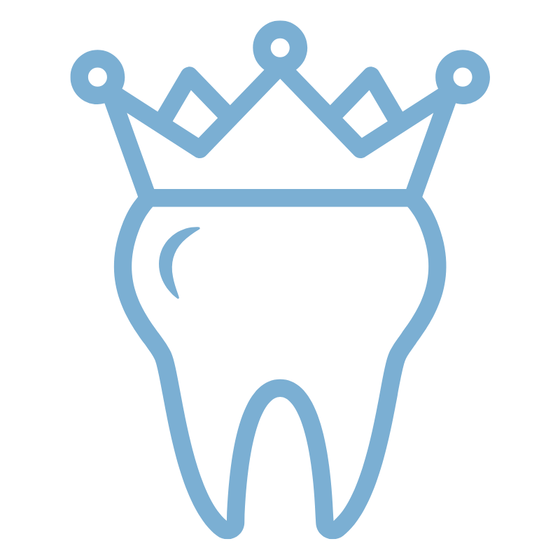 Tooth With Crown Icon